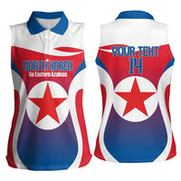Custom North Korea Football 2026 Women Sleeveless Polo Shirt Come On Eastern Azaleas