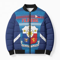 Custom Philippines Football 2026 Bomber Puffer Jacket Come On Filipinas