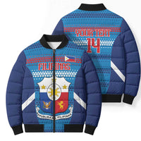 Custom Philippines Football 2026 Bomber Puffer Jacket Come On Filipinas