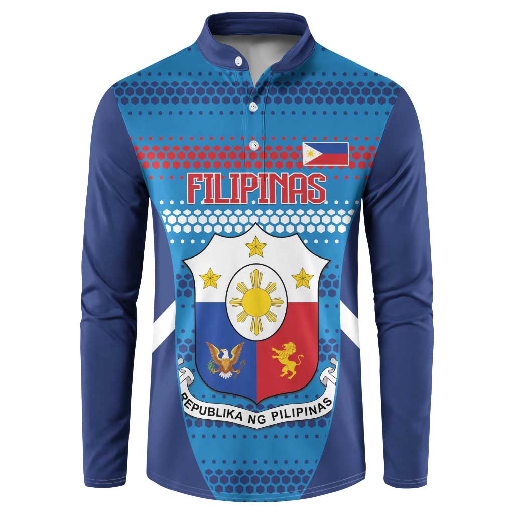 Custom Philippines Football 2026 Button Sweatshirt Come On Filipinas