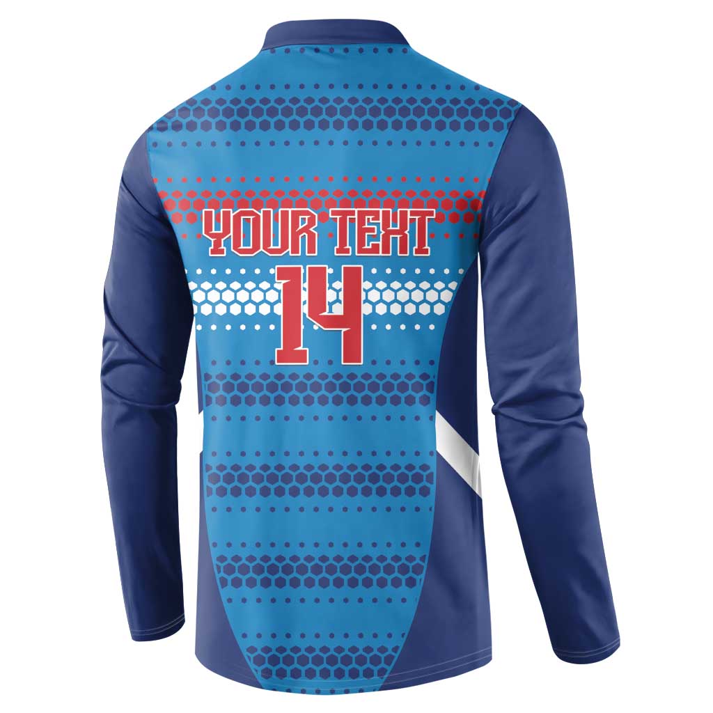 Custom Philippines Football 2026 Button Sweatshirt Come On Filipinas