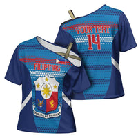 Custom Philippines Football 2026 Cross Shoulder Shirt Come On Filipinas