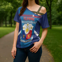Custom Philippines Football 2026 Cross Shoulder Shirt Come On Filipinas