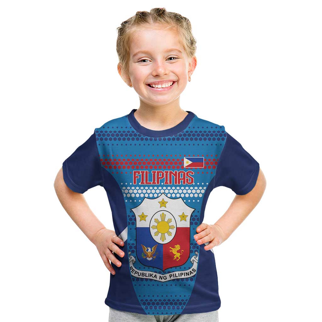 Custom Philippines Football 2026 Kid T Shirt Come On Filipinas