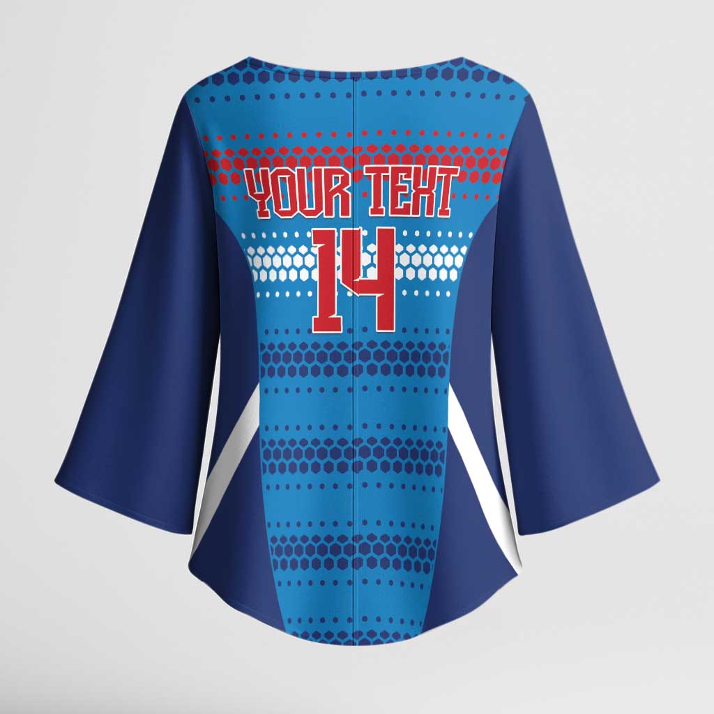Custom Philippines Football 2026 Kimono Sleeve Blouse Come On Filipinas