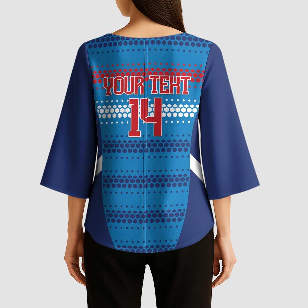 Custom Philippines Football 2026 Kimono Sleeve Blouse Come On Filipinas