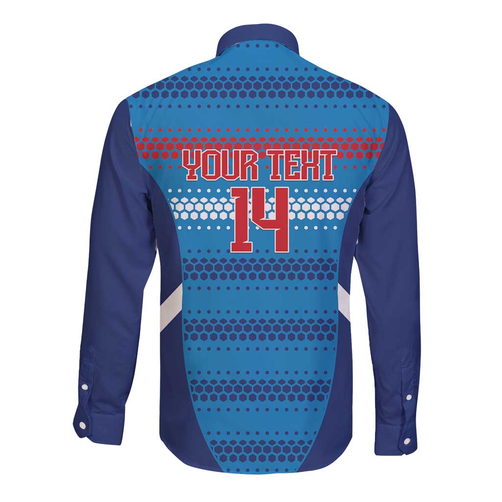 Custom Philippines Football 2026 Long Sleeve Button Shirt Come On Filipinas