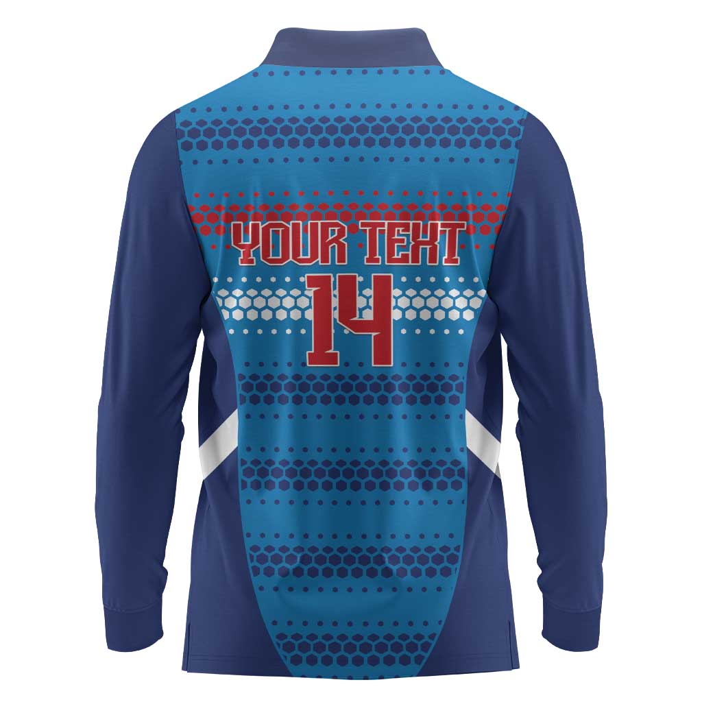 Custom Philippines Football 2026 Long Sleeve Polo Shirt Come On Filipinas