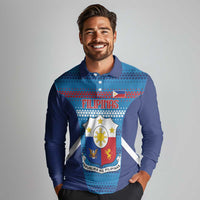 Custom Philippines Football 2026 Long Sleeve Polo Shirt Come On Filipinas