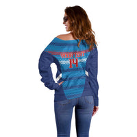 Custom Philippines Football 2026 Off Shoulder Sweater Come On Filipinas