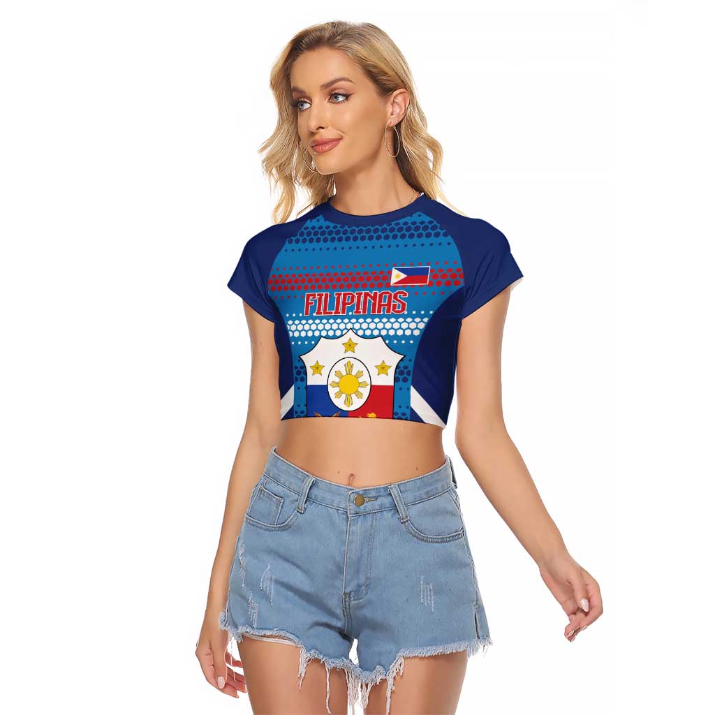 Custom Philippines Football 2026 Raglan Cropped T Shirt Come On Filipinas