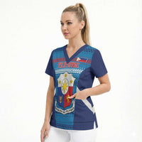 Custom Philippines Football 2026 Scrub Top Come On Filipinas