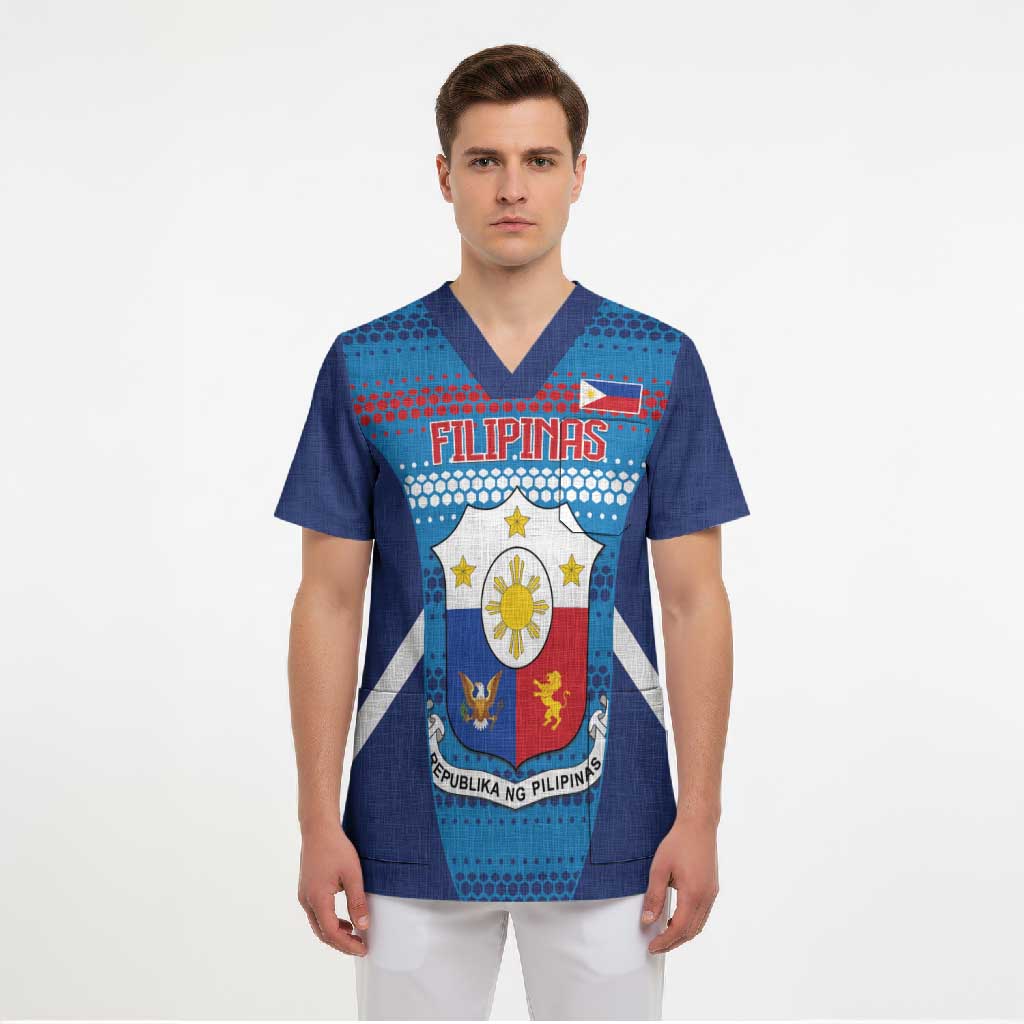 Custom Philippines Football 2026 Scrub Top Come On Filipinas