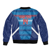 Custom Philippines Football 2026 Sleeve Zip Bomber Jacket Come On Filipinas