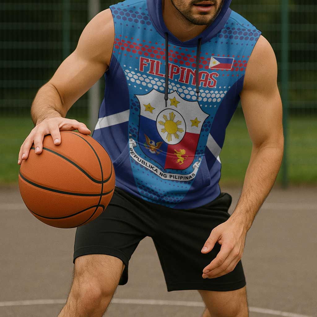 Custom Philippines Football 2026 Sleeveless Hoodie Come On Filipinas