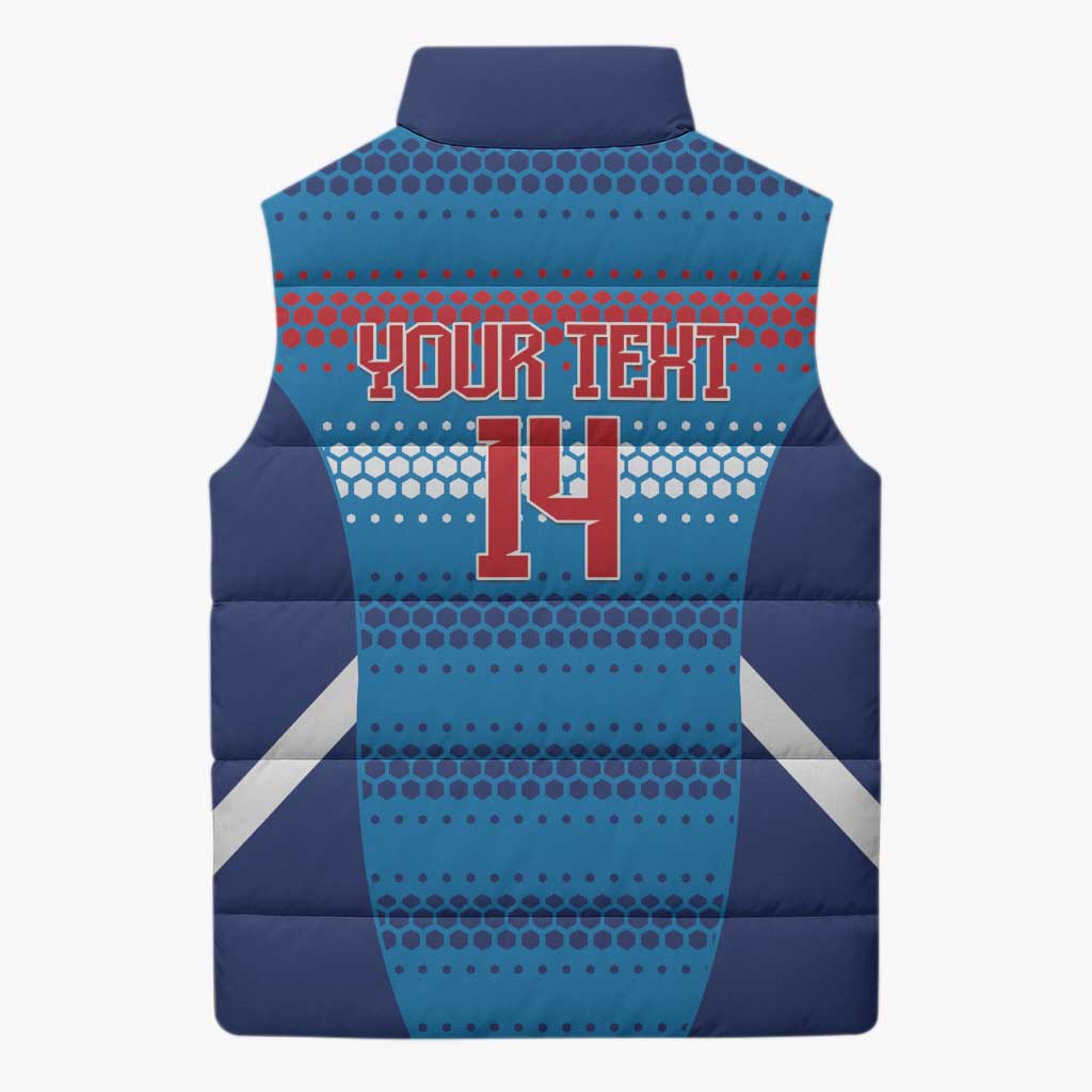 Custom Philippines Football 2026 Sleeveless Puffer Jacket Come On Filipinas