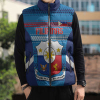 Custom Philippines Football 2026 Sleeveless Puffer Jacket Come On Filipinas