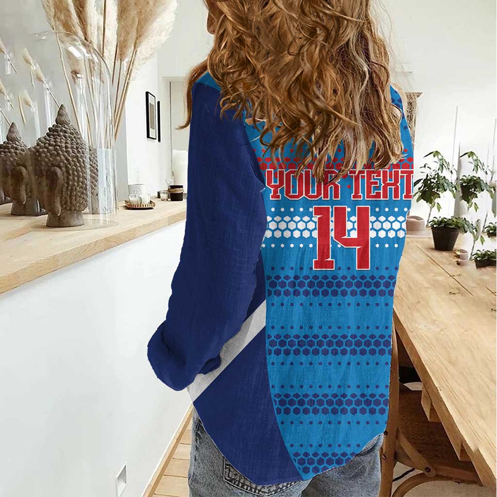 Custom Philippines Football 2026 Women Casual Shirt Come On Filipinas