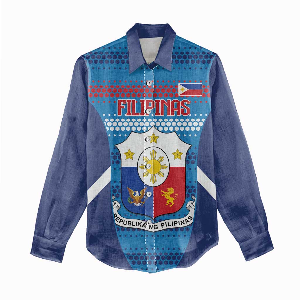 Custom Philippines Football 2026 Women Casual Shirt Come On Filipinas