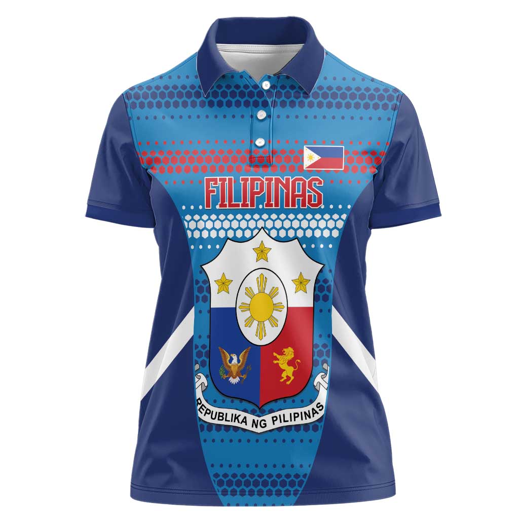 Custom Philippines Football 2026 Women Polo Shirt Come On Filipinas