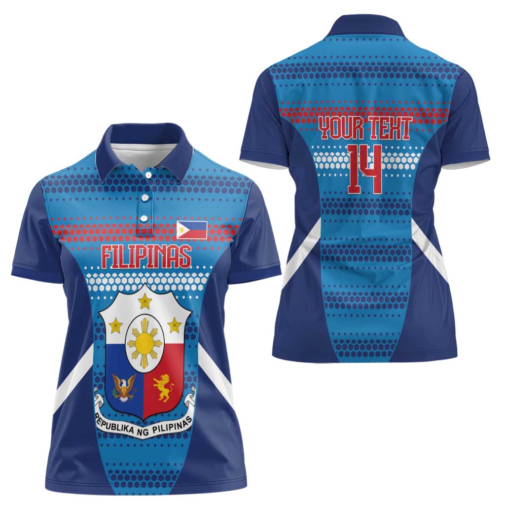 Custom Philippines Football 2026 Women Polo Shirt Come On Filipinas