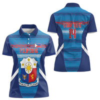 Custom Philippines Football 2026 Women Polo Shirt Come On Filipinas