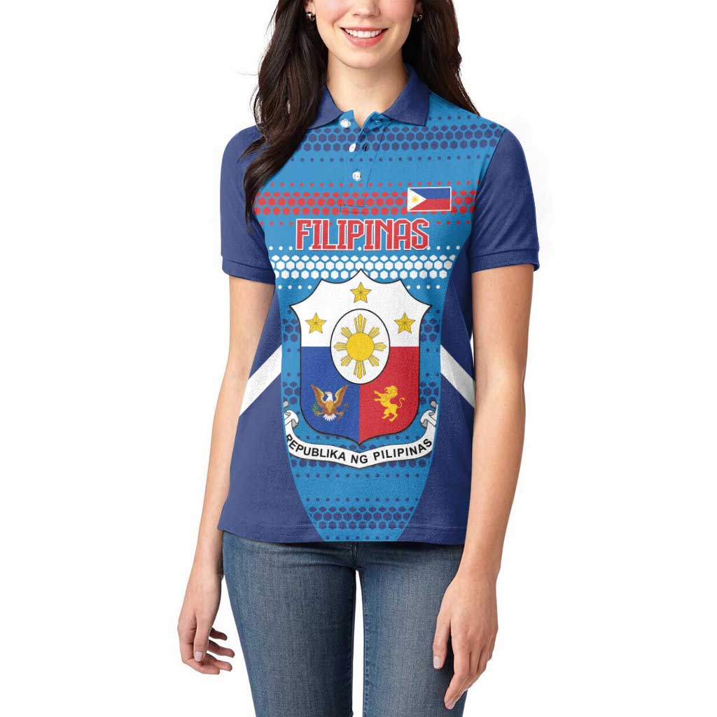 Custom Philippines Football 2026 Women Polo Shirt Come On Filipinas