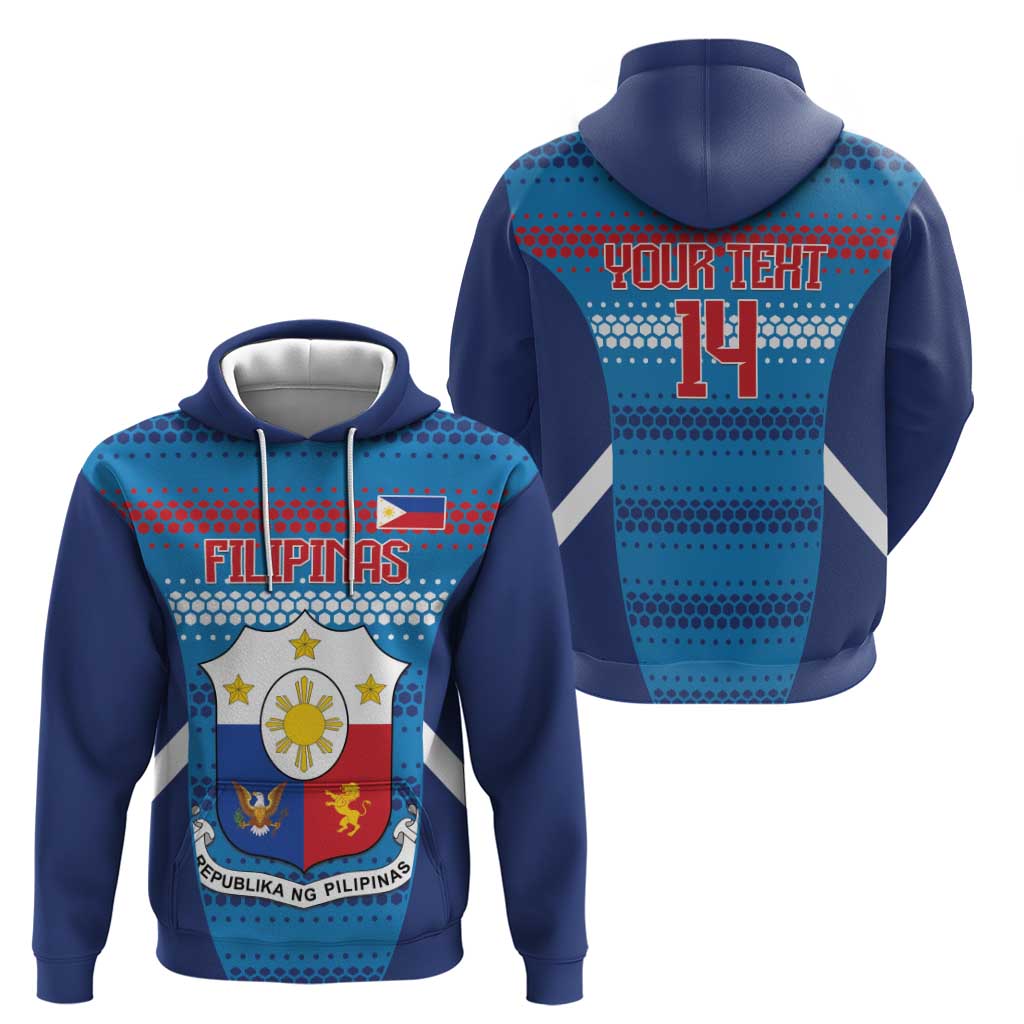 Custom Philippines Football 2026 Zip Hoodie Come On Filipinas