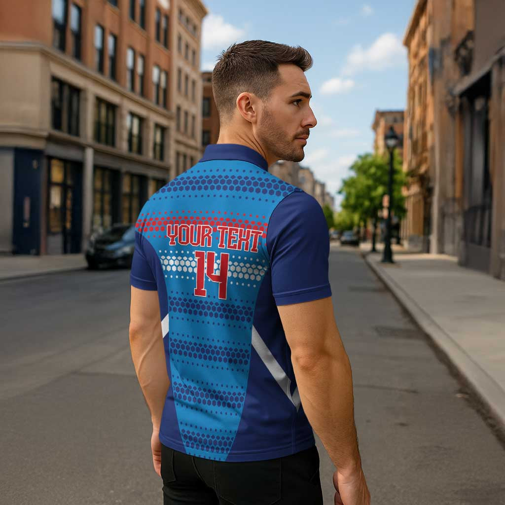 Custom Philippines Football 2026 Zipper Polo Shirt Come On Filipinas