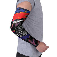 Personalised Philippines Sun Tattoo Arm Sleeves Feathers Filipinas Grunge Style Black