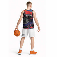 Personalised Philippines Sun Tattoo Basketball Jersey Feathers Filipinas Grunge Style Black
