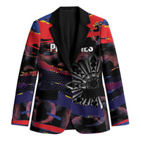 Personalised Philippines Sun Tattoo Blazer Feathers Filipinas Grunge Style Black