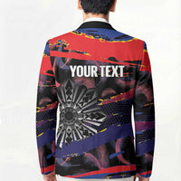 Personalised Philippines Sun Tattoo Blazer Feathers Filipinas Grunge Style Black