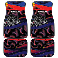Personalised Philippines Sun Tattoo Car Mats Feathers Filipinas Grunge Style Black