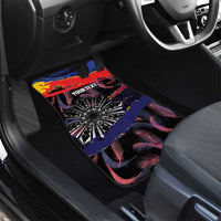 Personalised Philippines Sun Tattoo Car Mats Feathers Filipinas Grunge Style Black
