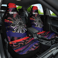 Personalised Philippines Sun Tattoo Car Seat Cover Feathers Filipinas Grunge Style Black