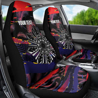 Personalised Philippines Sun Tattoo Car Seat Cover Feathers Filipinas Grunge Style Black