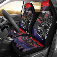 Personalised Philippines Sun Tattoo Car Seat Cover Feathers Filipinas Grunge Style Black
