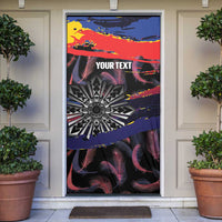 Personalised Philippines Sun Tattoo Door Cover Feathers Filipinas Grunge Style Black