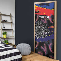Personalised Philippines Sun Tattoo Door Cover Feathers Filipinas Grunge Style Black