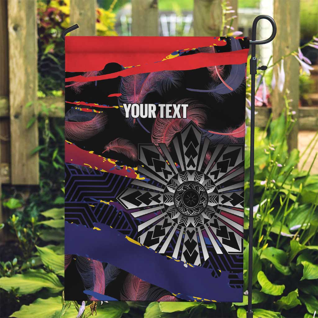 Personalised Philippines Sun Tattoo Garden Flag Feathers Filipinas Grunge Style Black