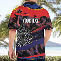 Personalised Philippines Sun Tattoo Hawaiian Shirt Feathers Filipinas Grunge Style Black