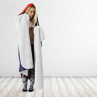 Personalised Philippines Sun Tattoo Hooded Blanket Feathers Filipinas Grunge Style Black