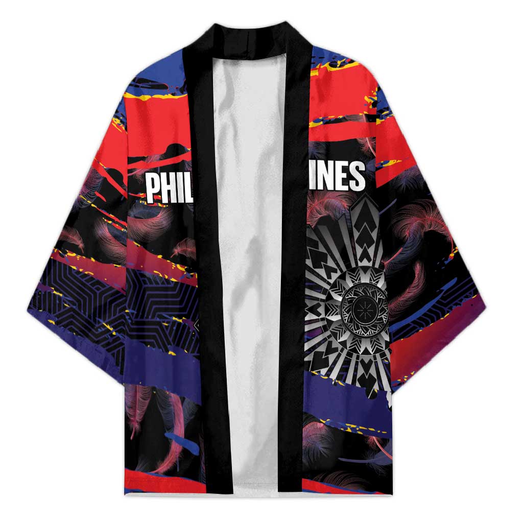 Personalised Philippines Sun Tattoo Kimono Feathers Filipinas Grunge Style Black