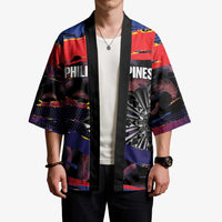 Personalised Philippines Sun Tattoo Kimono Feathers Filipinas Grunge Style Black