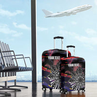 Personalised Philippines Sun Tattoo Luggage Cover Feathers Filipinas Grunge Style Black