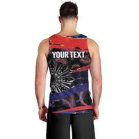 Personalised Philippines Sun Tattoo Men Tank Top Feathers Filipinas Grunge Style Black