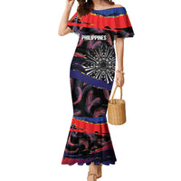 Personalised Philippines Sun Tattoo Mermaid Dress Feathers Filipinas Grunge Style Black