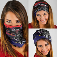 Personalised Philippines Sun Tattoo Neck Gaiter Feathers Filipinas Grunge Style Black