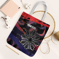Personalised Philippines Sun Tattoo Tote Bag Feathers Filipinas Grunge Style Black